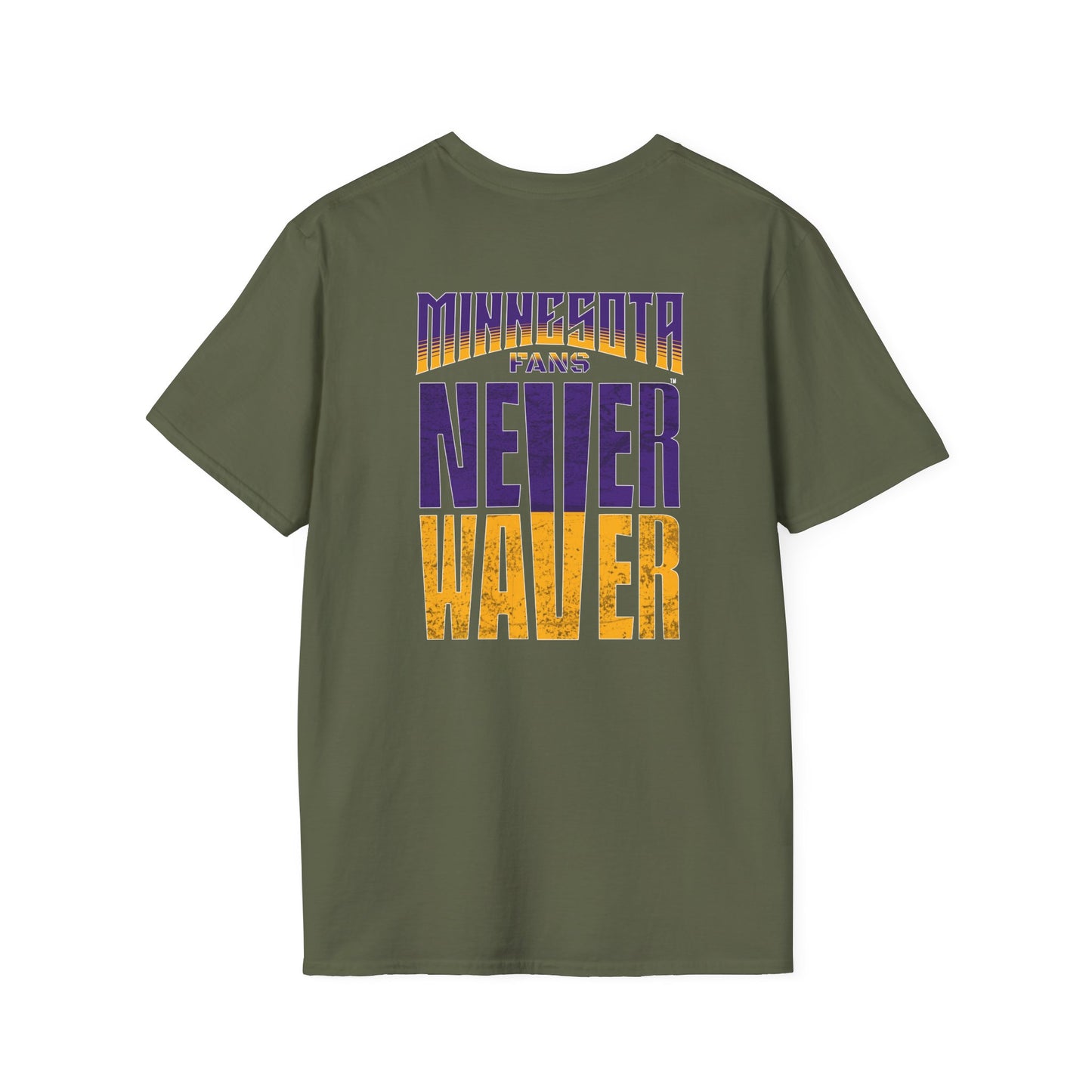 Minnesota Fans Never Waver Unisex Softstyle T-Shirt - Never Waver