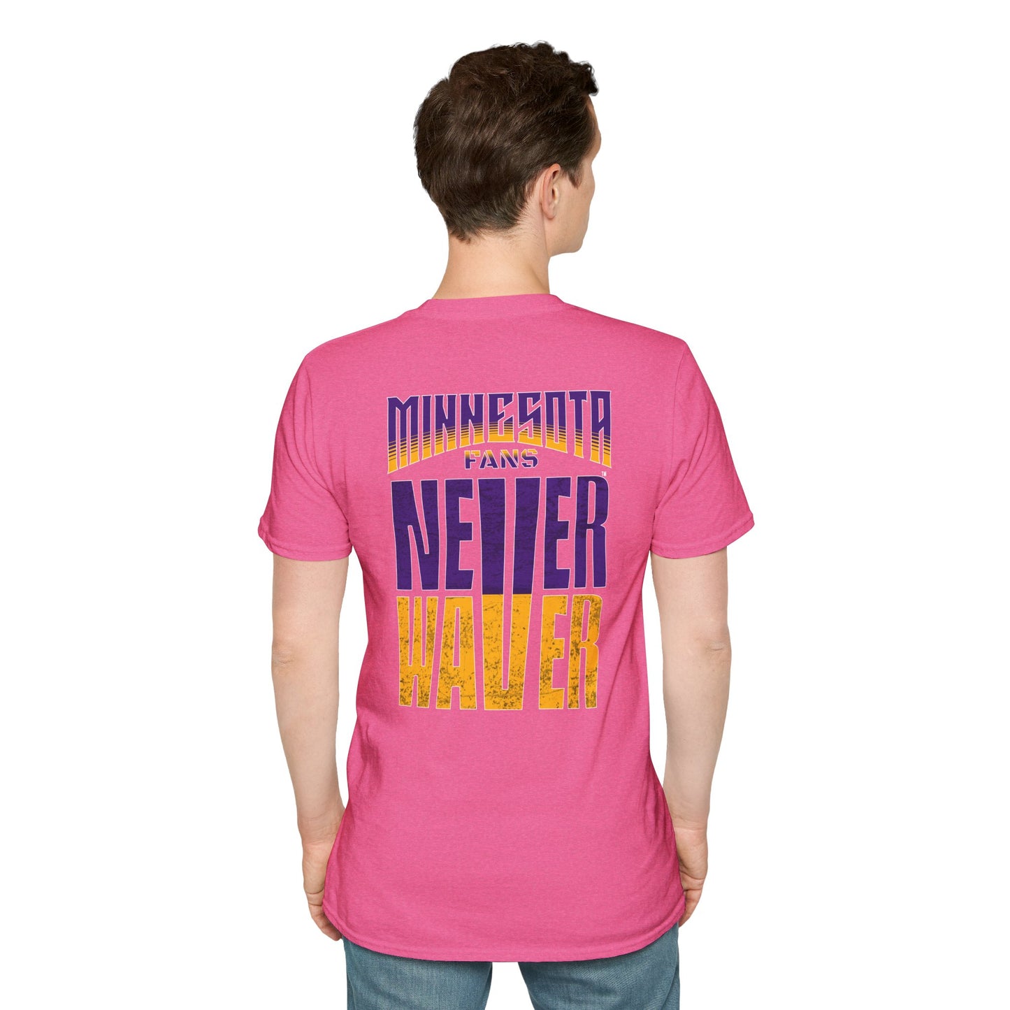 Minnesota Fans Never Waver Unisex Softstyle T-Shirt - Never Waver
