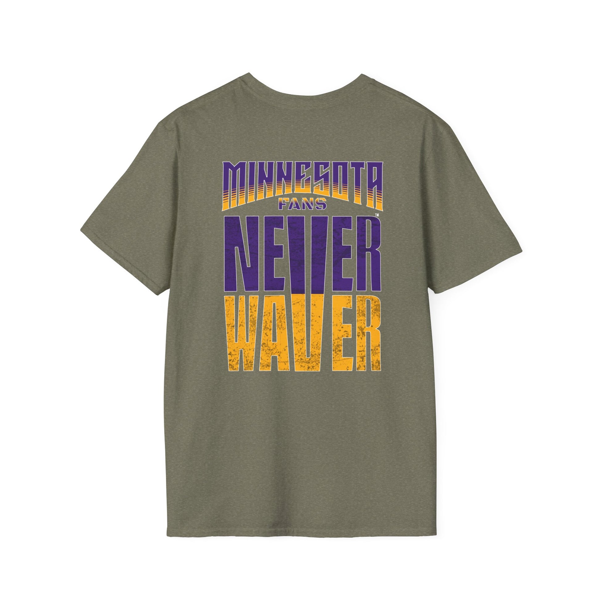 Minnesota Fans Never Waver Unisex Softstyle T-Shirt - Never Waver