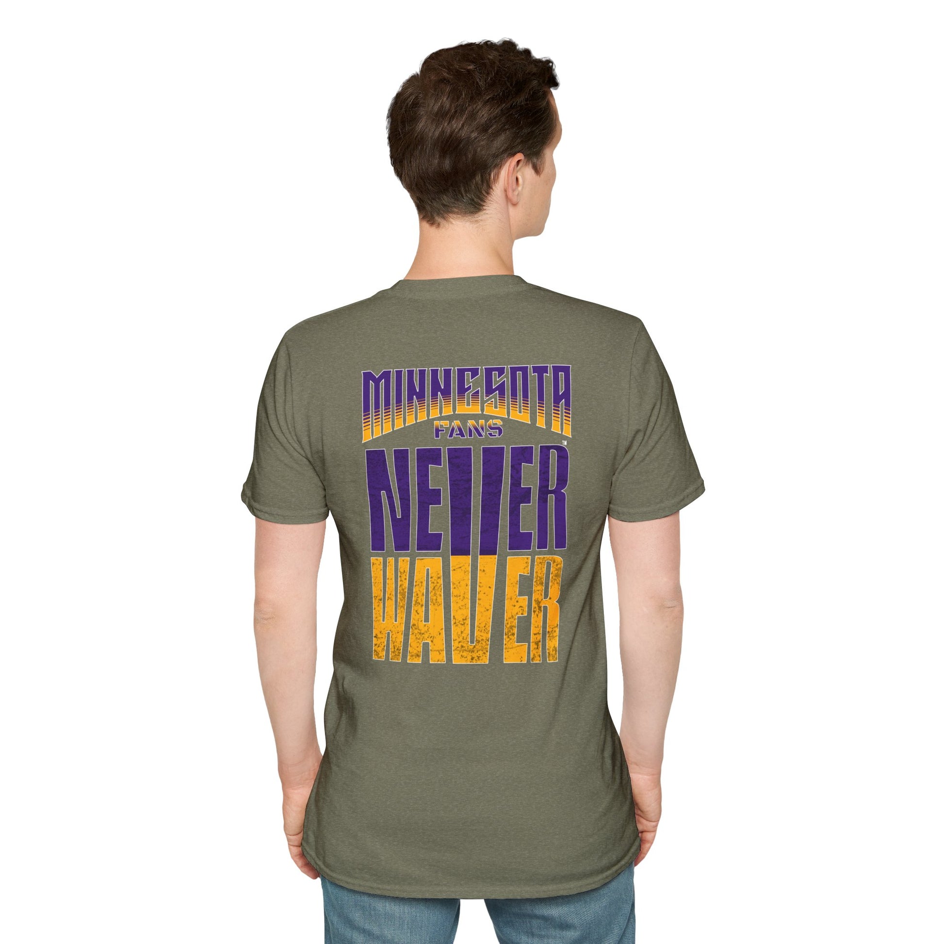 Minnesota Fans Never Waver Unisex Softstyle T-Shirt - Never Waver