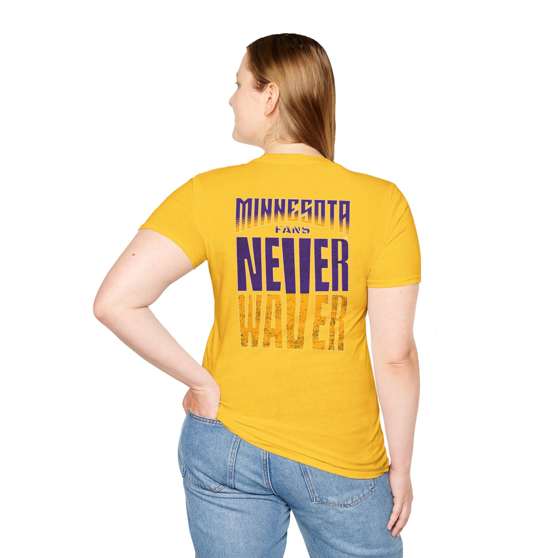 Minnesota Fans Never Waver Unisex Softstyle T-Shirt - Never Waver