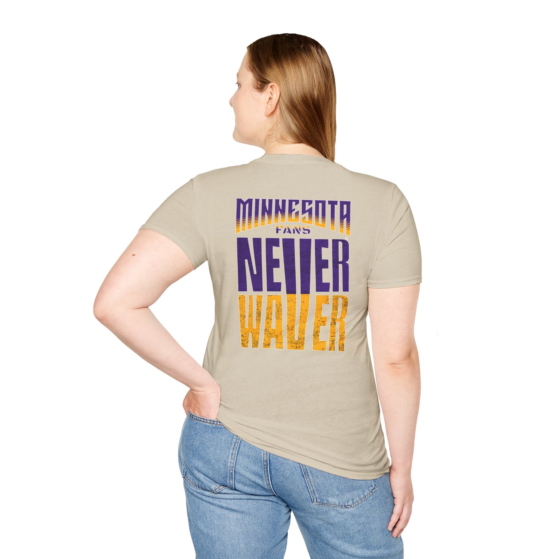 Minnesota Fans Never Waver Unisex Softstyle T-Shirt - Never Waver