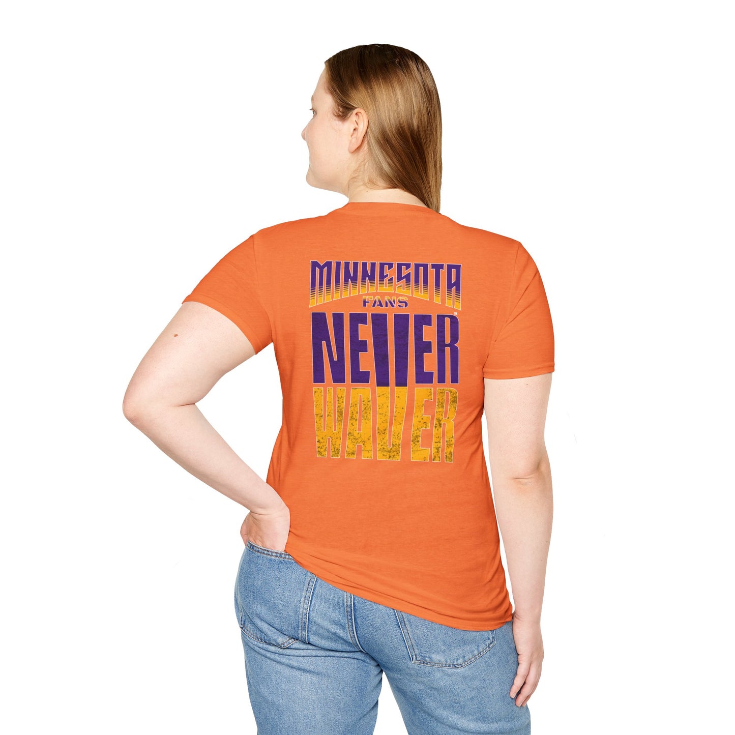 Minnesota Fans Never Waver Unisex Softstyle T-Shirt - Never Waver