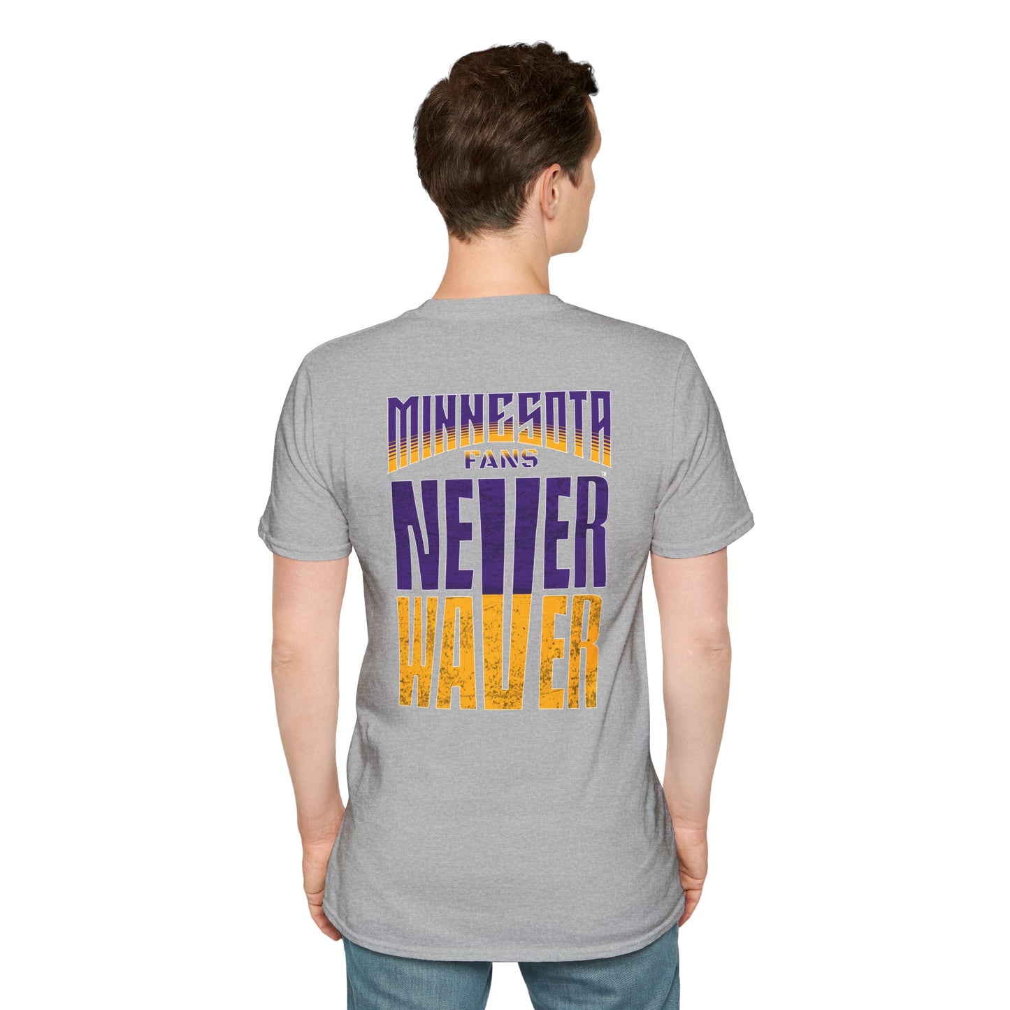Minnesota Fans Never Waver Unisex Softstyle T-Shirt - Never Waver