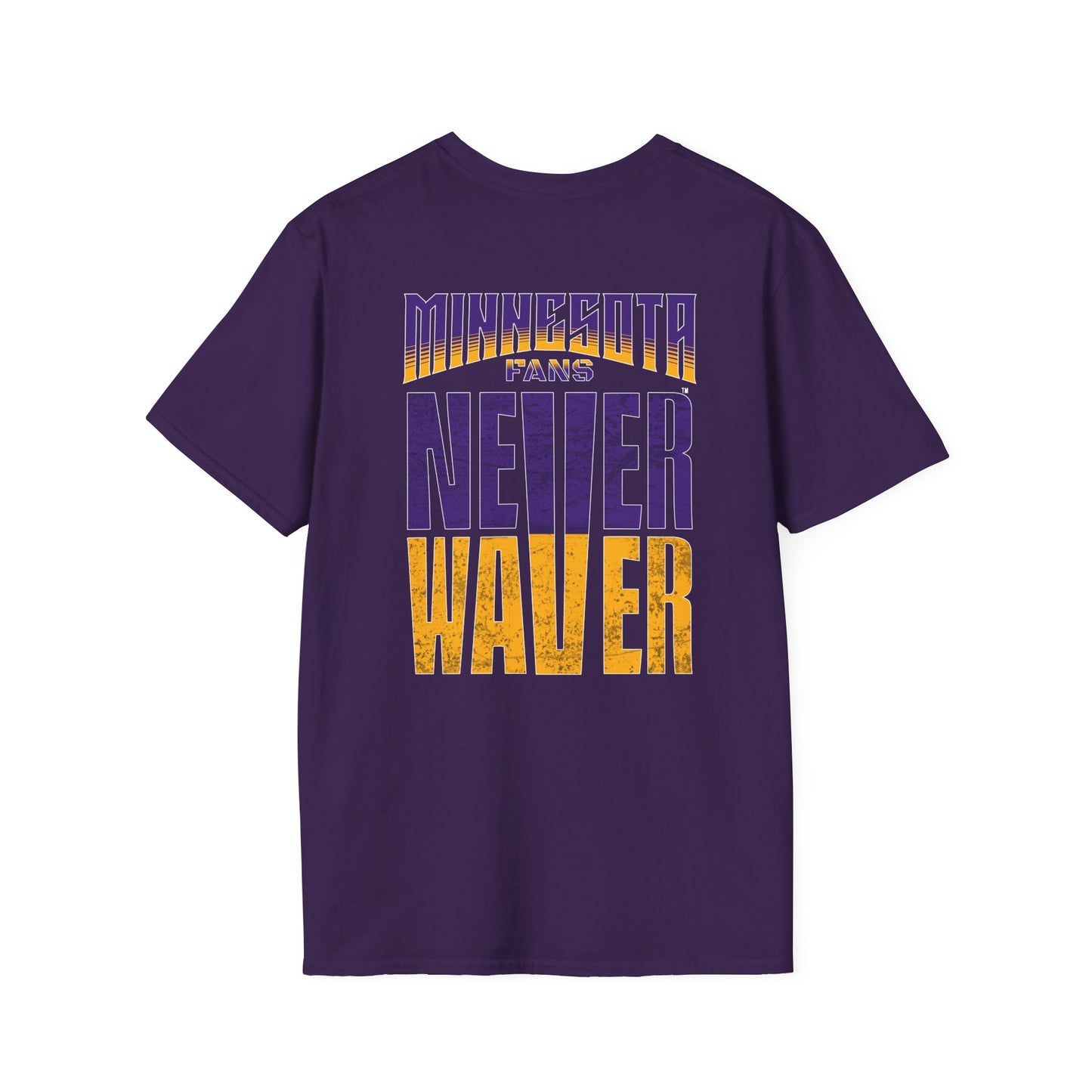Minnesota Fans Never Waver Unisex Softstyle T-Shirt - Never Waver