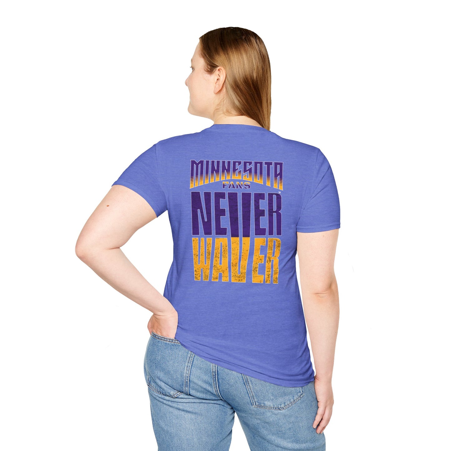 Minnesota Fans Never Waver Unisex Softstyle T-Shirt - Never Waver
