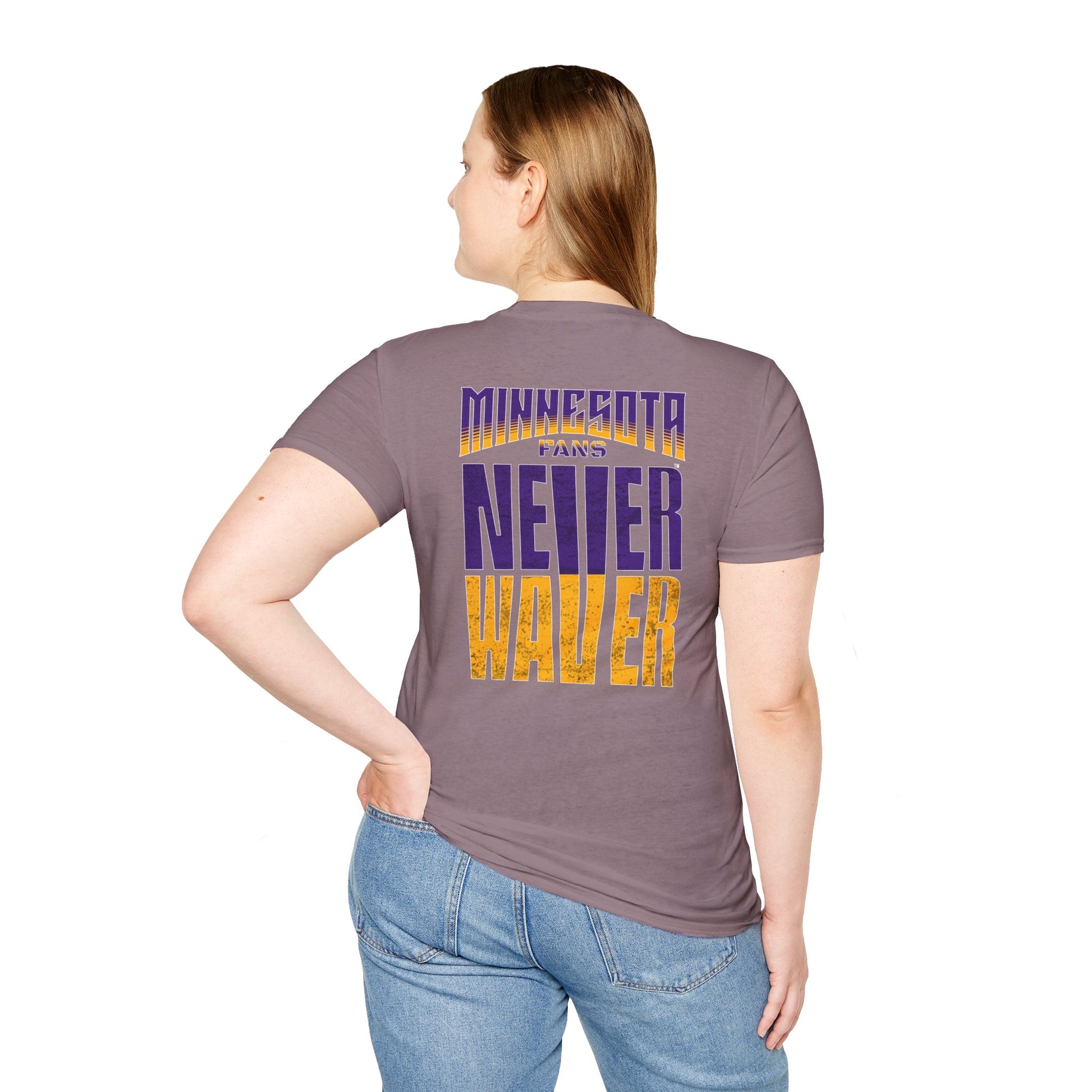 Minnesota Fans Never Waver Unisex Softstyle T-Shirt - Never Waver
