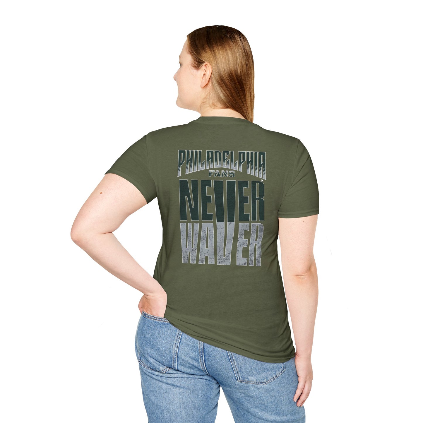 Philadelphia Fans Never Waver Unisex Softstyle T-Shirt - Never Waver