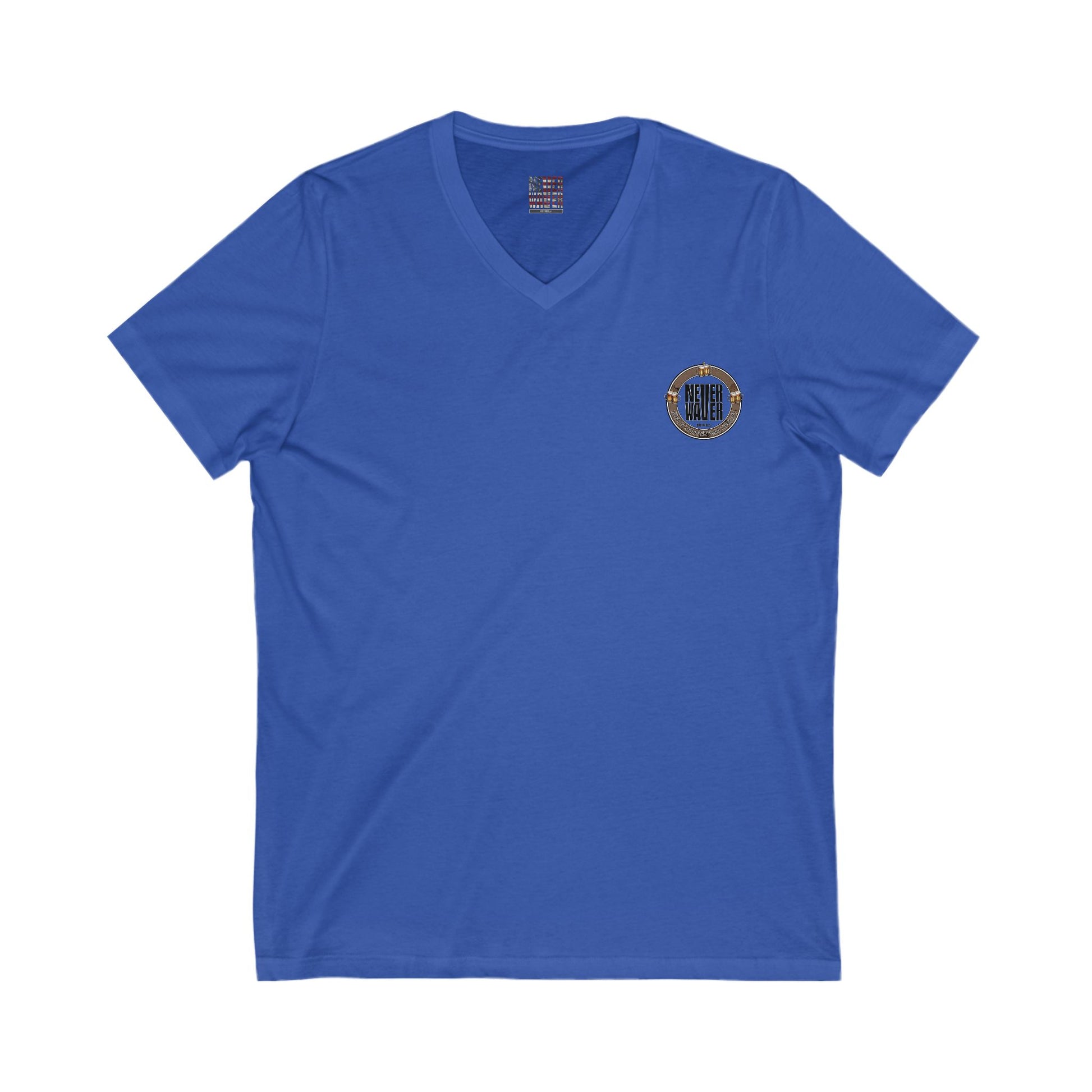 Never Waver Beer Is cheaper Than Therapy Unisex V-Neck Tee - Motivational Graphic Shirt - Never Waver