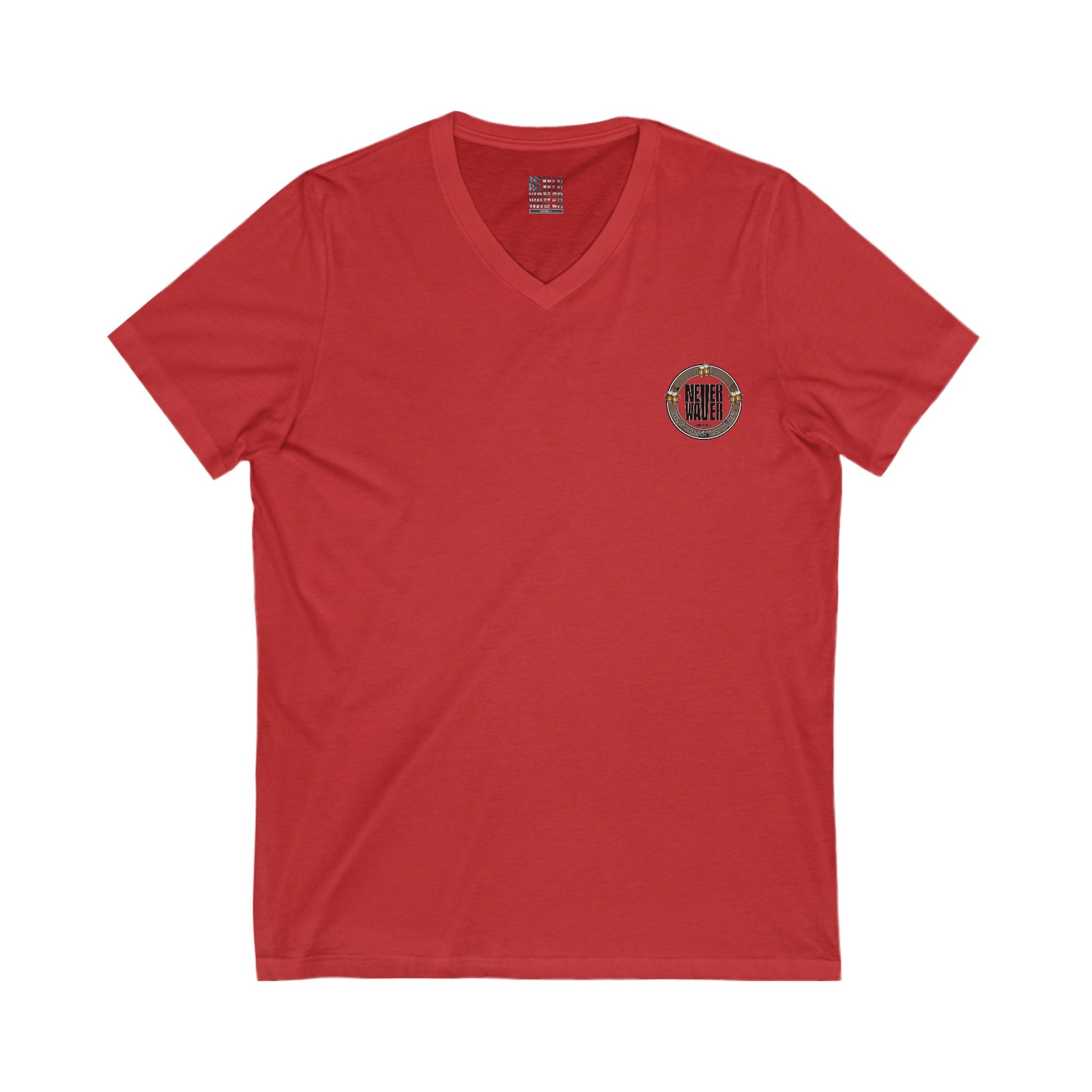 Never Waver Beer Is cheaper Than Therapy Unisex V-Neck Tee - Motivational Graphic Shirt - Never Waver