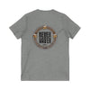 Never Waver Beer Is cheaper Than Therapy Unisex V-Neck Tee - Motivational Graphic Shirt - Never Waver